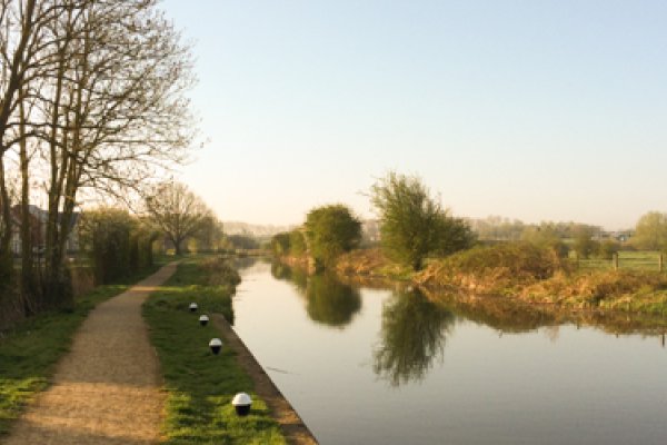 Canal in Spring by Pineham Lock